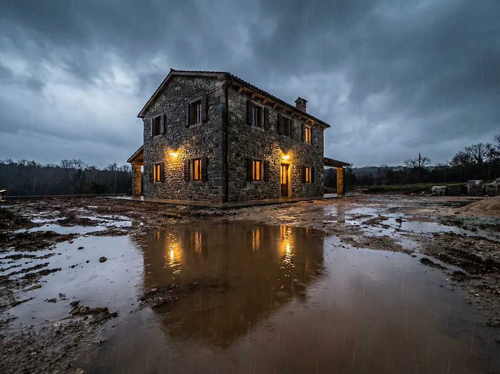 Kapljica isušivanje vlage u Poreču, stara kamena kuća u renovaciji puna vlage
