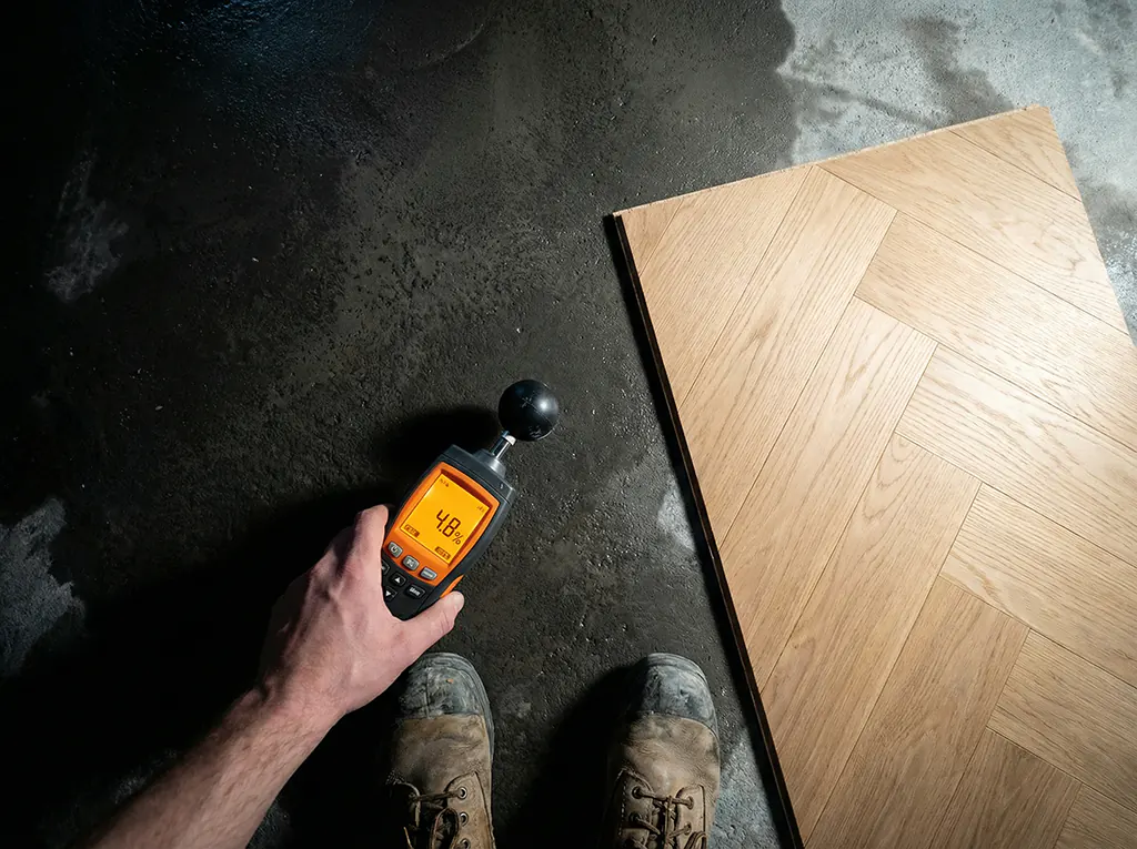 Mjerenje vlage za isušivanje vlage CM uređajem gdje je vlažnost 4.8 - Kapljica