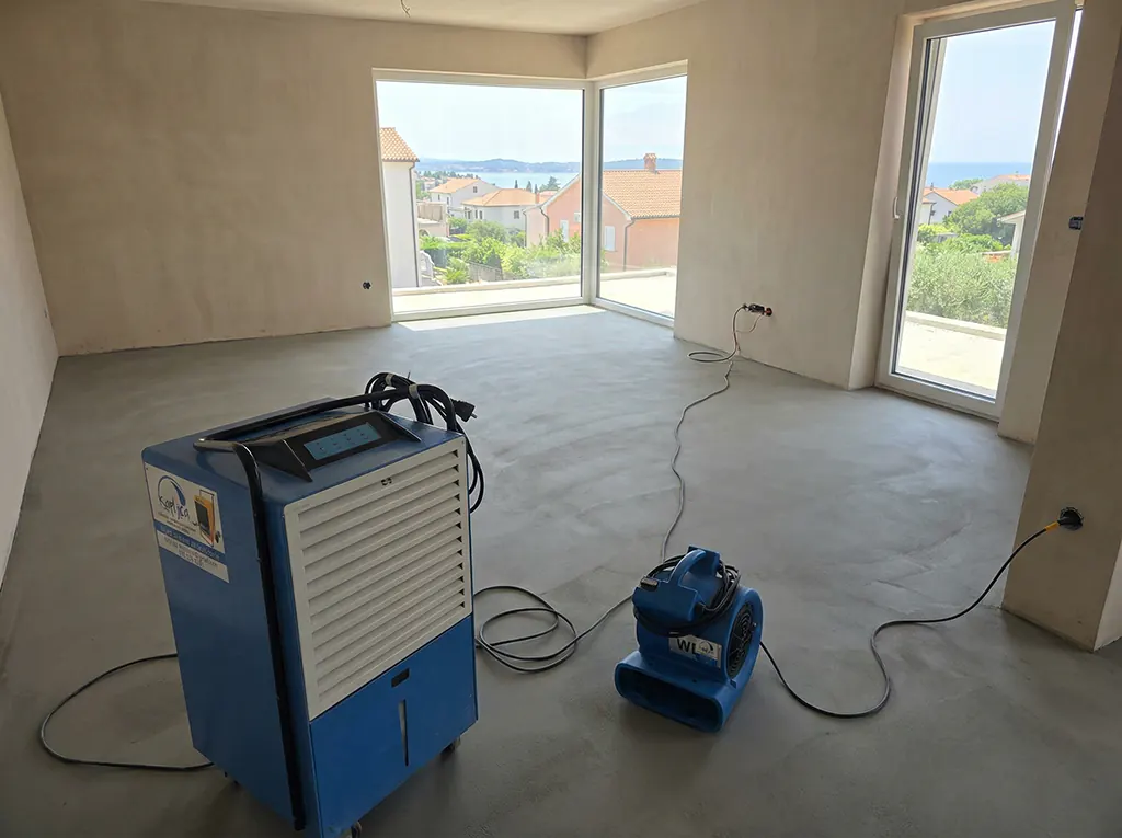 Sušenje estriha u novogradnji - Kapljica