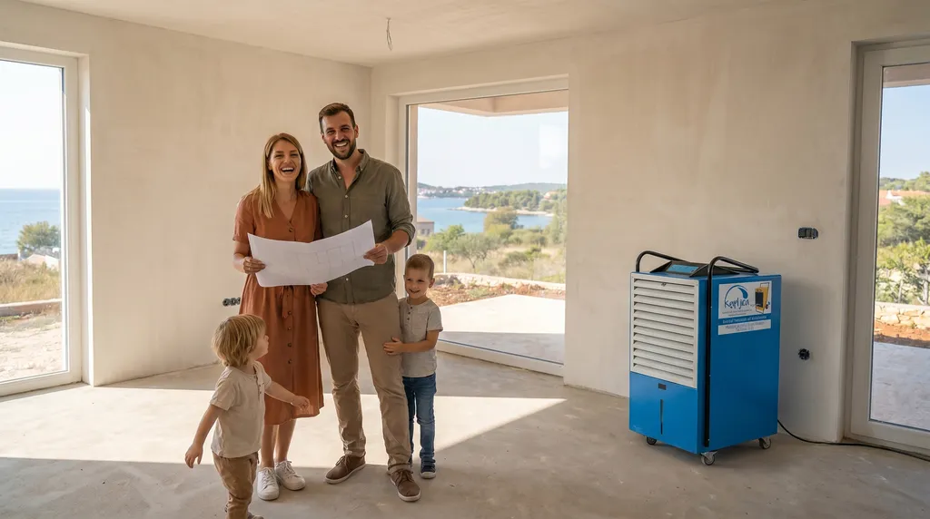 Isušivanje vlage Kapljica - Obitelj sretna što je njihova nova kuća isušena od vlage